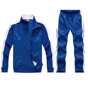 OLOEY 2 pcs sweatsuits  tracksuit men team track suit zip track jacket sweatpants joggers men tracksuits sport suits jogging set