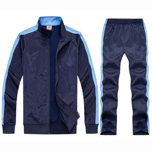 OLOEY 2 pcs sweatsuits  tracksuit men team track suit zip track jacket sweatpants joggers men tracksuits sport suits jogging set