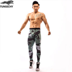 New 2019 Black lightning camouflage Men Compression Shirts + Leggings Base Layer Brand short Sleeve T Shirt Clothing