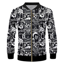 Load image into Gallery viewer, UJWI 3D Full Printed Black And White Comics Horror Hooded Jacket Pants Men&#39;s Custom Street Winter Suit Big Size Fashion Clothing