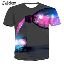 Load image into Gallery viewer, Men&#39;s T-shirt 2019 Summer Aurora Wolf 3D Print Fashion Men&#39;s Casual Tops Large Size 6XL Cool Men&#39;s T-Shirt Clothing New