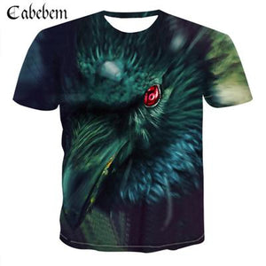 Men's T-shirt 2019 Summer Aurora Wolf 3D Print Fashion Men's Casual Tops Large Size 6XL Cool Men's T-Shirt Clothing New