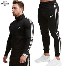 Load image into Gallery viewer, Men Tracksuit Cotton 2019 Gyms Suit Sportswear Two Piece Sets All Fleece Thick hoodie Trousers High Street Jackets Sets Clothing