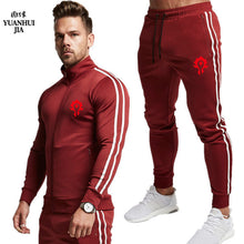 Load image into Gallery viewer, Men Tracksuit Cotton 2019 Gyms Suit Sportswear Two Piece Sets All Fleece Thick hoodie Trousers High Street Jackets Sets Clothing