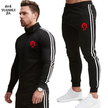 Load image into Gallery viewer, Men Tracksuit Cotton 2019 Gyms Suit Sportswear Two Piece Sets All Fleece Thick hoodie Trousers High Street Jackets Sets Clothing