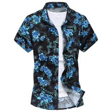 Load image into Gallery viewer, Summer Mens Short Sleeve Beach Hawaiian Shirts Casual Flower Floral Shirts Plus Size 6XL 2018 New Mens Clothing Fashion