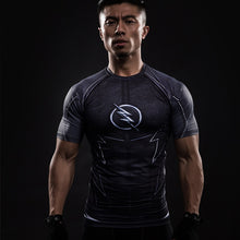 Load image into Gallery viewer, Costume Reverse black Flash 3D Printed T-shirts Men Raglan Short Sleeve Superhero Compression Shirt Fitness Clothing Tops Male