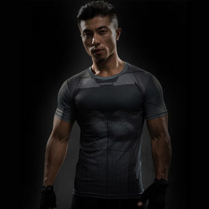 Costume Reverse black Flash 3D Printed T-shirts Men Raglan Short Sleeve Superhero Compression Shirt Fitness Clothing Tops Male