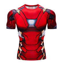 Load image into Gallery viewer, Men&#39;s T-Shirt Gyms Fitness Slim Tops 3D Super Hero Superman Compression Shirt Fitness T-Shirt Summer stretch Round neck clothing