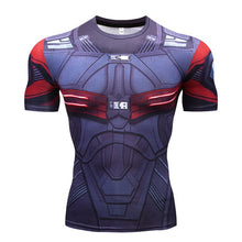 Load image into Gallery viewer, Men&#39;s T-Shirt Gyms Fitness Slim Tops 3D Super Hero Superman Compression Shirt Fitness T-Shirt Summer stretch Round neck clothing