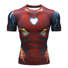 Load image into Gallery viewer, Men&#39;s T-Shirt Gyms Fitness Slim Tops 3D Super Hero Superman Compression Shirt Fitness T-Shirt Summer stretch Round neck clothing